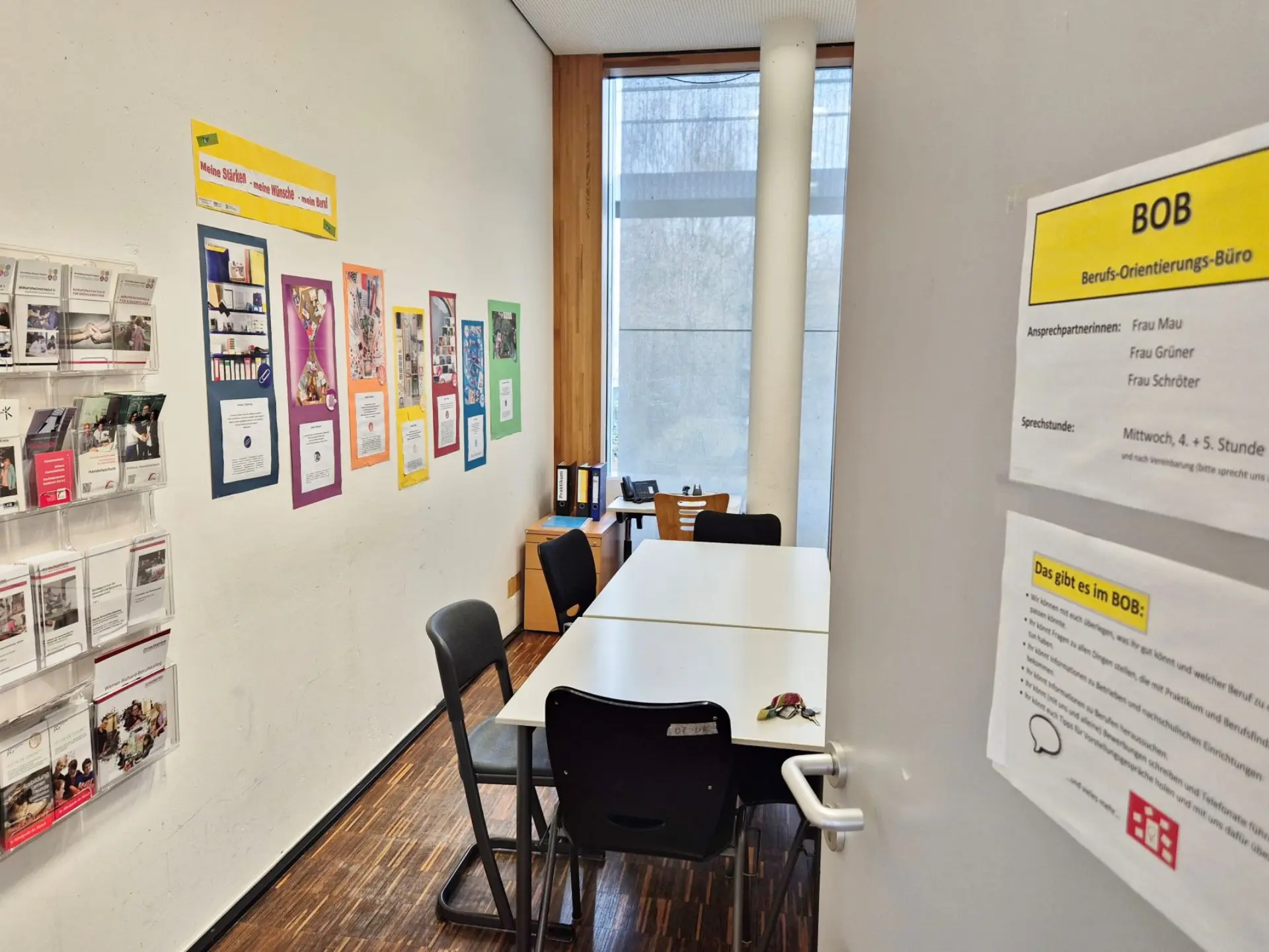 Blick in das Berufsorientierungsbüro der LVR-Schule am Königsforst